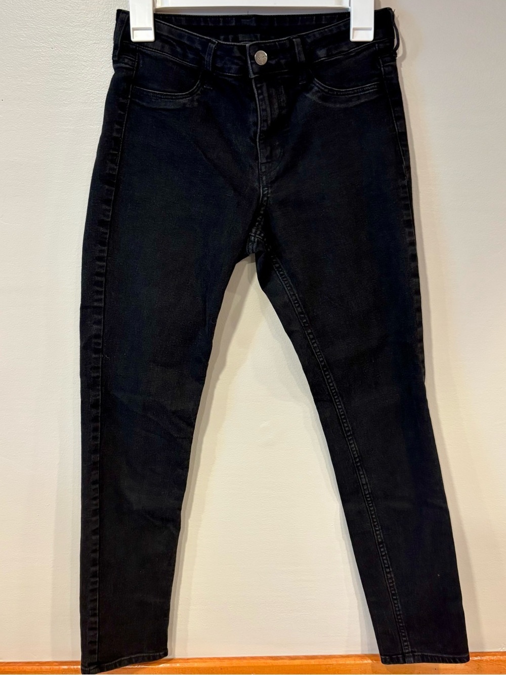 H&M &Denim Black Regular Waist Skinny Ankle Jeans Women's 27